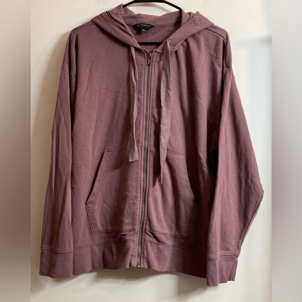 Banana Republic rose Zip Hoodie women’s Size XL. FRENCH TERRY HOODIE